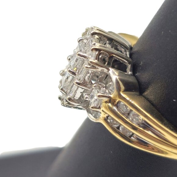14k Yellow Gold Diamond Ring SZ 6.75 / 4.80G / 1.10 CTW